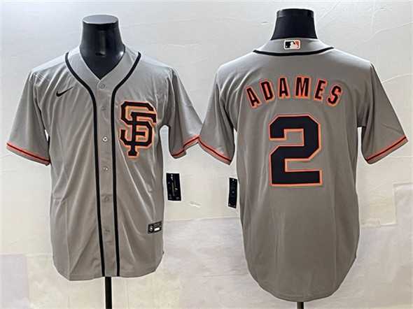 Men%27s San Francisco Giants #2 Willy Adames Gray Cool Base Stitched Jersey (2)->san francisco giants->MLB Jersey